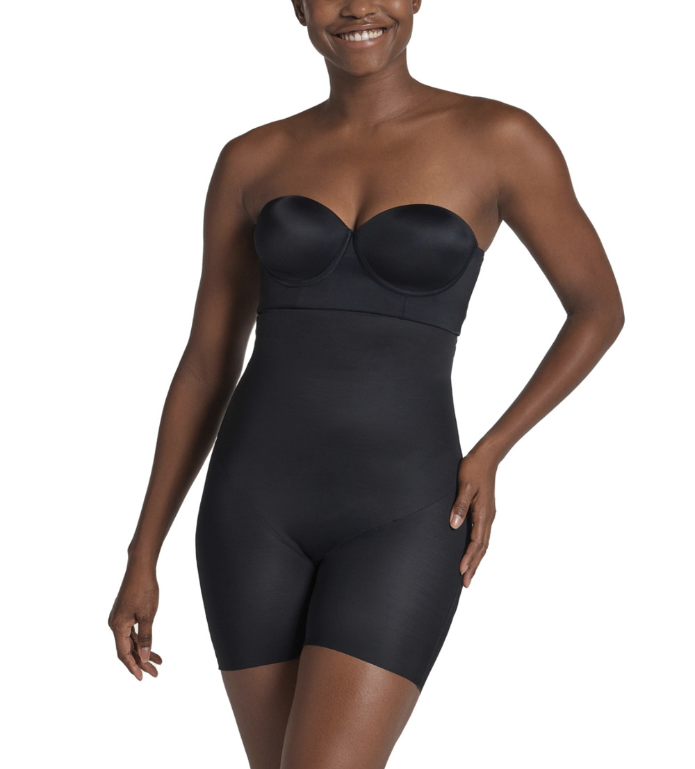 Leonisa Women Strapless Sculpting Step In Body Shaper Short Bottom Black Size M